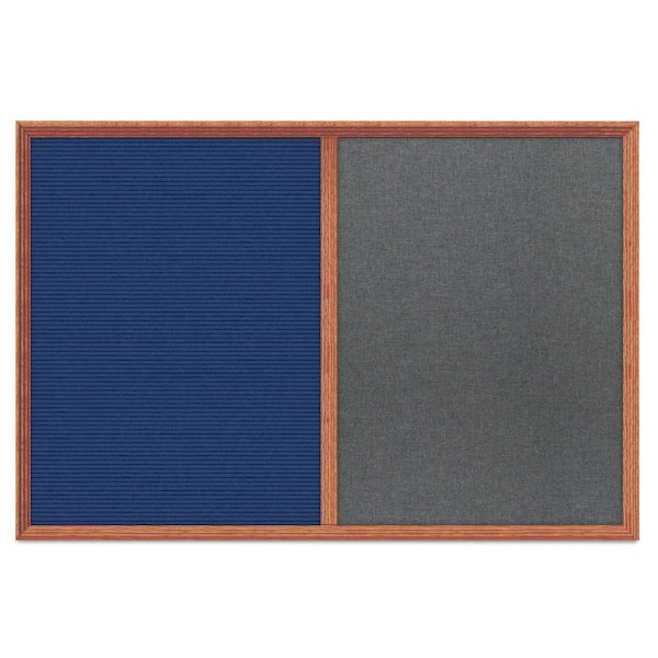 Enclosed Corkboard, 1 Door, 48"x36", 4" Fra, UV3423-BLACK-CORK